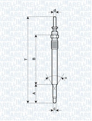 Свічка розжарювання   062900009304   MAGNETI MARELLI