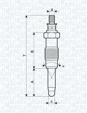 Свічка розжарювання   062900010304   MAGNETI MARELLI