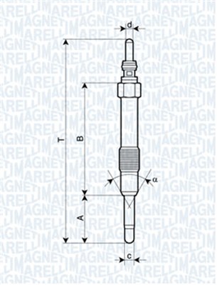 Свічка розжарювання   062900014304   MAGNETI MARELLI