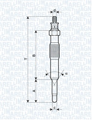 Свічка розжарювання   062900017304   MAGNETI MARELLI