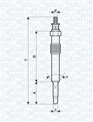 Свічка розжарювання   062900018304   MAGNETI MARELLI