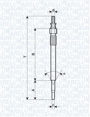 Свічка розжарювання   062900022304   MAGNETI MARELLI