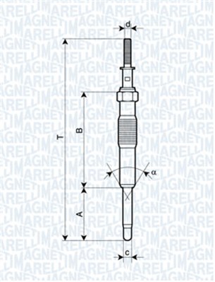 Свічка розжарювання   062900034304   MAGNETI MARELLI