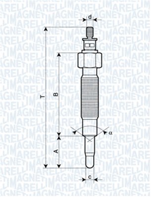 Свічка розжарювання   062900037304   MAGNETI MARELLI