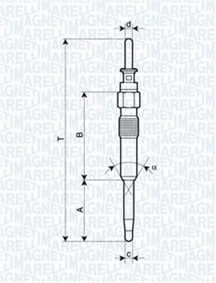 Свічка розжарювання   062900039304   MAGNETI MARELLI