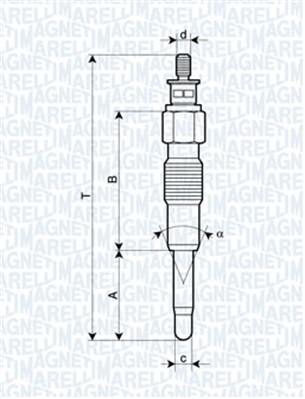 Свічка розжарювання   062900040304   MAGNETI MARELLI