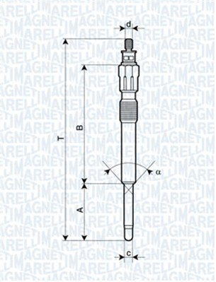 Свічка розжарювання   062900043304   MAGNETI MARELLI