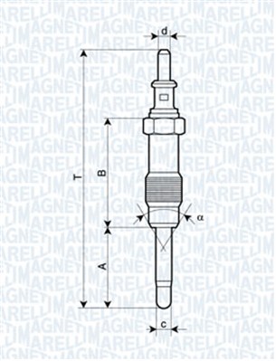 Свічка розжарювання   062900046304   MAGNETI MARELLI