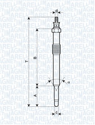 Свеча накаливания   062900049304   MAGNETI MARELLI