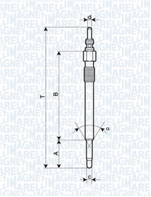 Свічка розжарювання   062900050304   MAGNETI MARELLI