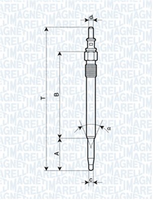 Свічка розжарювання   062900052304   MAGNETI MARELLI