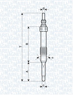 Свічка розжарювання   062900053304   MAGNETI MARELLI