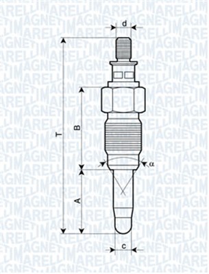 Свічка розжарювання   062900056304   MAGNETI MARELLI