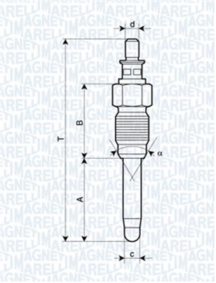 Свеча накаливания   062900059304   MAGNETI MARELLI