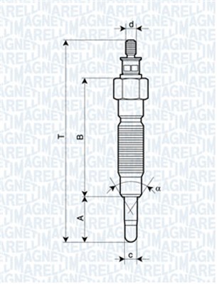 Свеча накаливания   062900064304   MAGNETI MARELLI