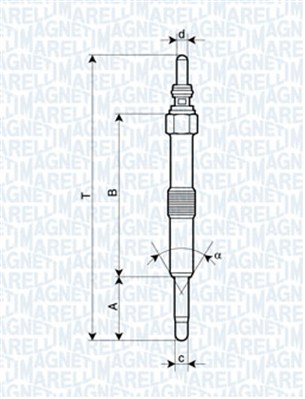 Свічка розжарювання   062900067304   MAGNETI MARELLI