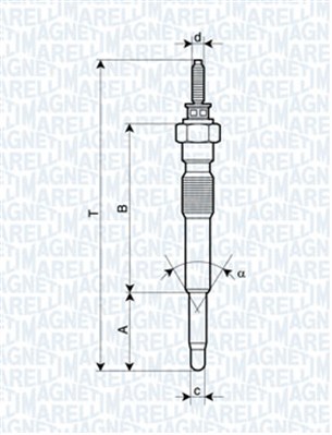 Свічка розжарювання   062900068304   MAGNETI MARELLI