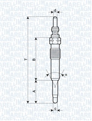 Свічка розжарювання   062900071304   MAGNETI MARELLI