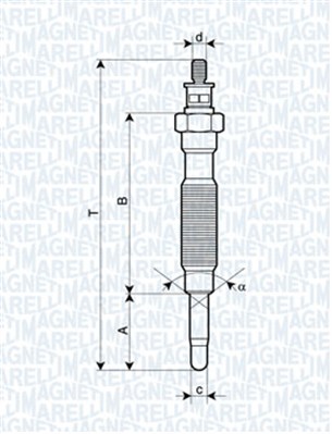 Свеча накаливания   062900072304   MAGNETI MARELLI