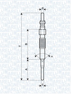 Свічка розжарювання   062900079304   MAGNETI MARELLI