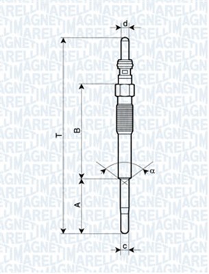 Свеча накаливания   062900080304   MAGNETI MARELLI