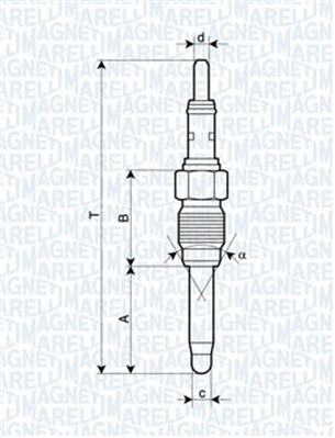 Свічка розжарювання   062900084304   MAGNETI MARELLI