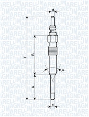 Свеча накаливания   062900085304   MAGNETI MARELLI