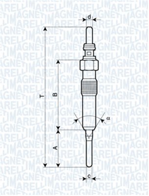 Свічка розжарювання   062900087304   MAGNETI MARELLI