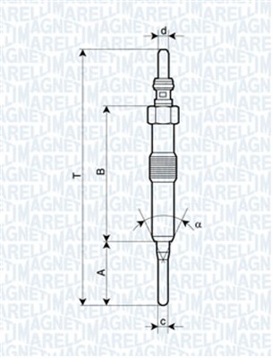 Свеча накаливания   062900089304   MAGNETI MARELLI