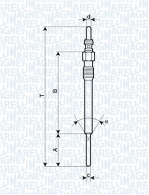 Свічка розжарювання   062900090304   MAGNETI MARELLI