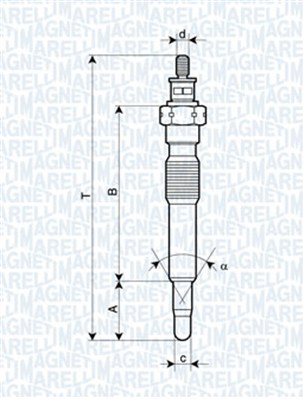 Свічка розжарювання   062900092304   MAGNETI MARELLI