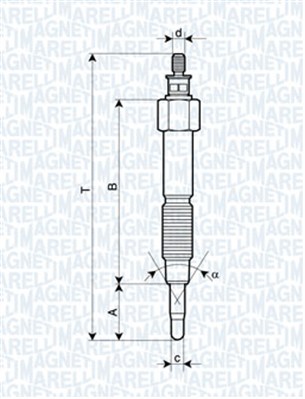 Свічка розжарювання   062900093304   MAGNETI MARELLI