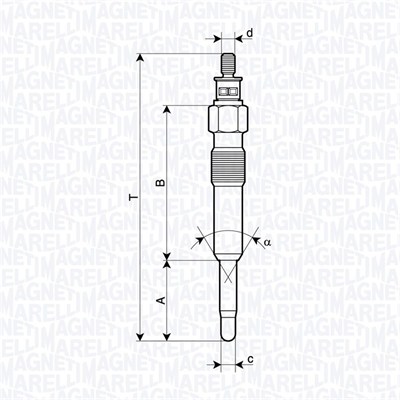 Свічка розжарювання   062900126304   MAGNETI MARELLI