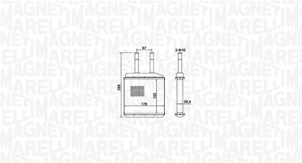 Теплообменник, отопление салона   350218420000   MAGNETI MARELLI