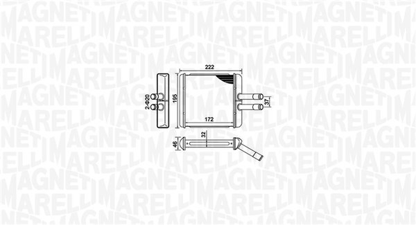 Теплообменник, отопление салона   350218429000   MAGNETI MARELLI