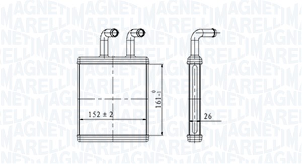 Теплообменник, отопление салона   350218454000   MAGNETI MARELLI