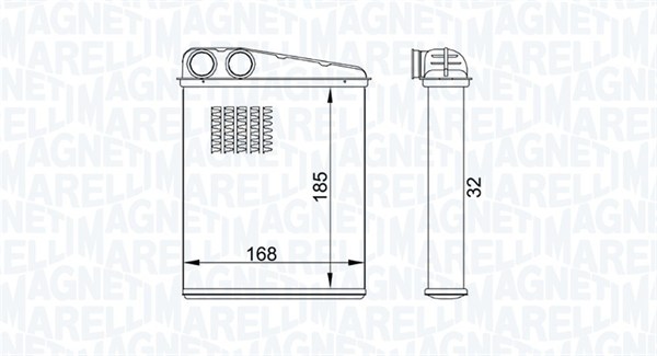 Теплообменник, отопление салона   350218457000   MAGNETI MARELLI