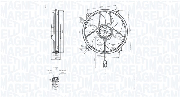 Вентилятор, охлаждение двигателя   069422839010   MAGNETI MARELLI