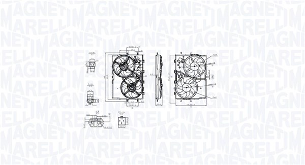 Вентилятор, охлаждение двигателя   069422853010   MAGNETI MARELLI