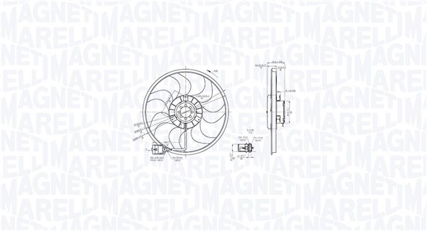 Вентилятор, охлаждение двигателя   069422864010   MAGNETI MARELLI