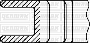 Комплект поршневых колец 91-09814-050 YENMAK #2