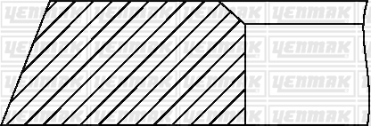 Комплект поршневих кілець 91-09966-050 YENMAK #1