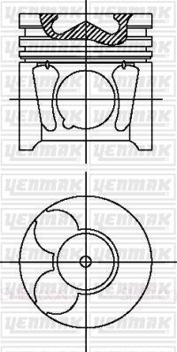 Поршень   31-04497-000   YENMAK