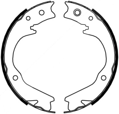 Комплект гальмівних колодок, стоянкове гальмо   C07015ABE   ABE