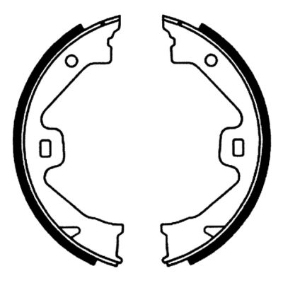 Комплект гальмівних колодок, стоянкове гальмо   CRK000ABE   ABE