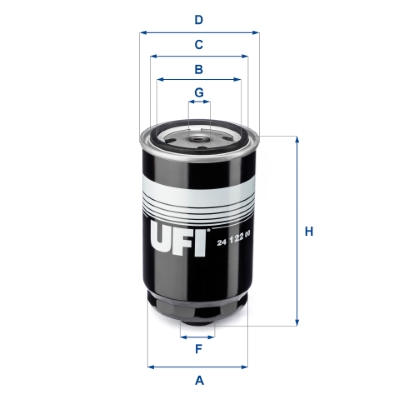 Топливный фильтр   24.122.00   UFI