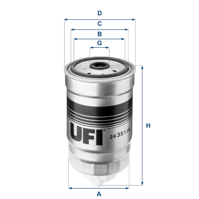 Топливный фильтр   24.351.00   UFI