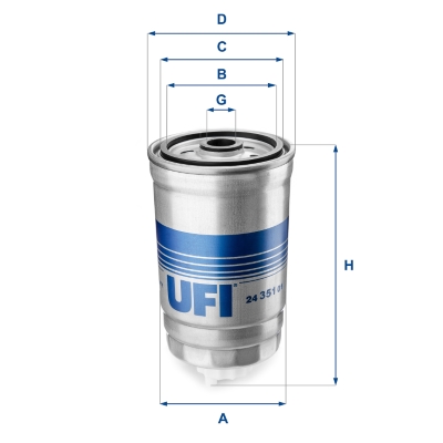 Топливный фильтр   24.351.01   UFI