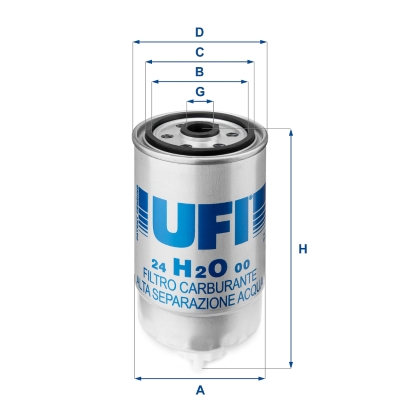 Фільтр палива   24.H2O.00   UFI