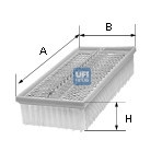 Повітряний фільтр, UFI 30.498.00 Повітряний фільтр, UFI 30.498.00